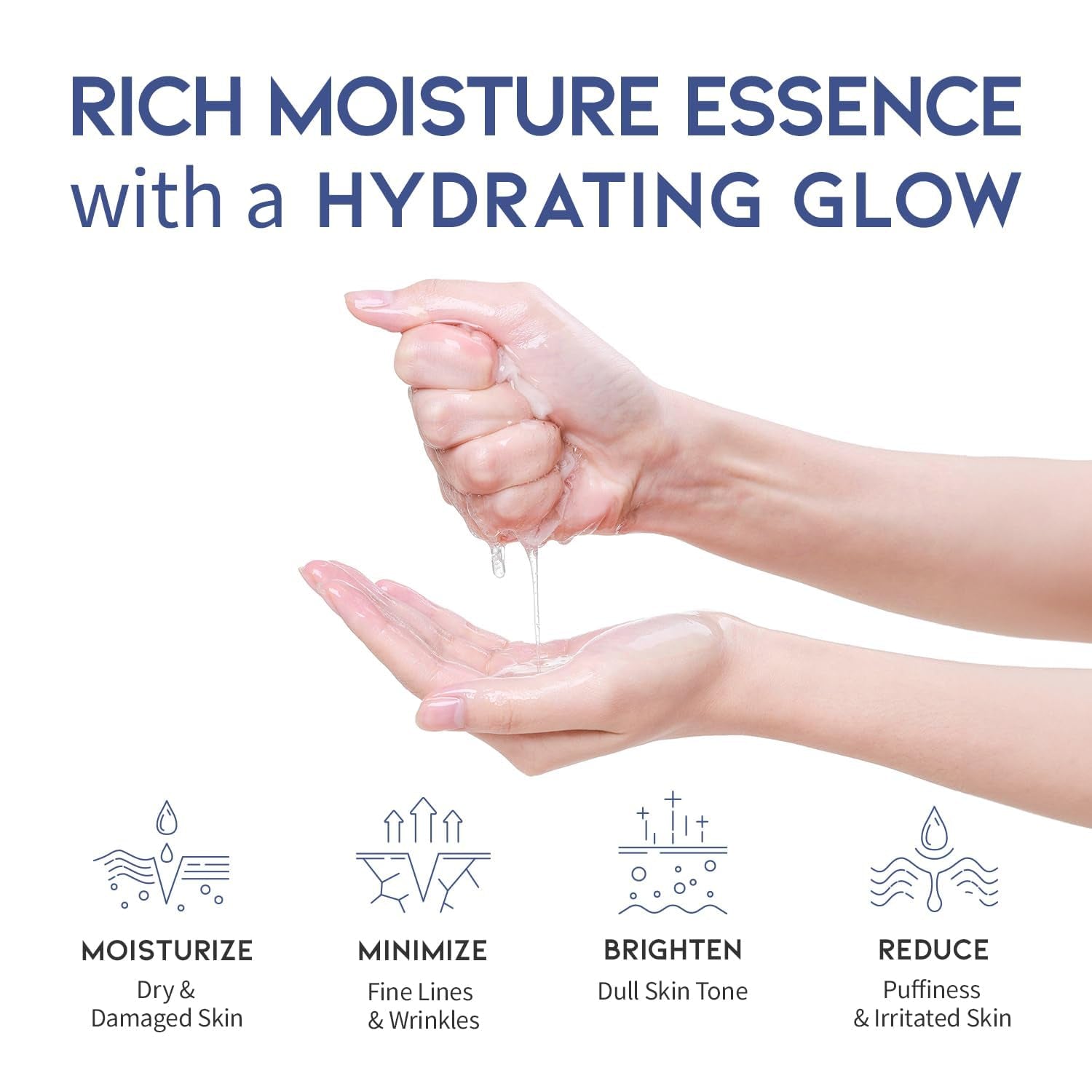 Triple Hyaluron Hydrating Mask for Dry and Sensitive Skin, anti Aging, Tightening and Moisturizing, Korean Vegan Beauty, Hyaluronic Acid, Caffeine, Vitamin C 10EA