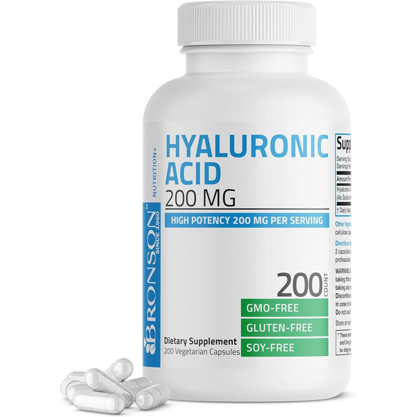 Bronson Hyaluronic Acid 200MG - 200 Capsules