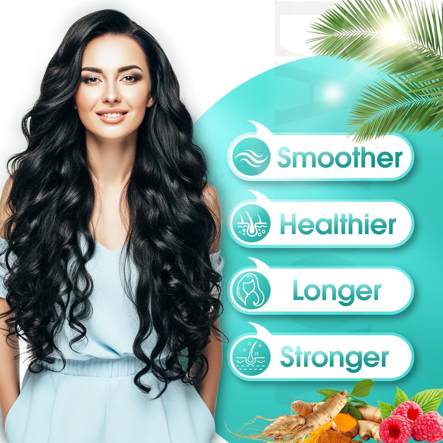 Lazpowfi Hair Growth Supplement – 120 Capsules | 30-in-1 Advanced Formula for Thicker, Healthier Hair