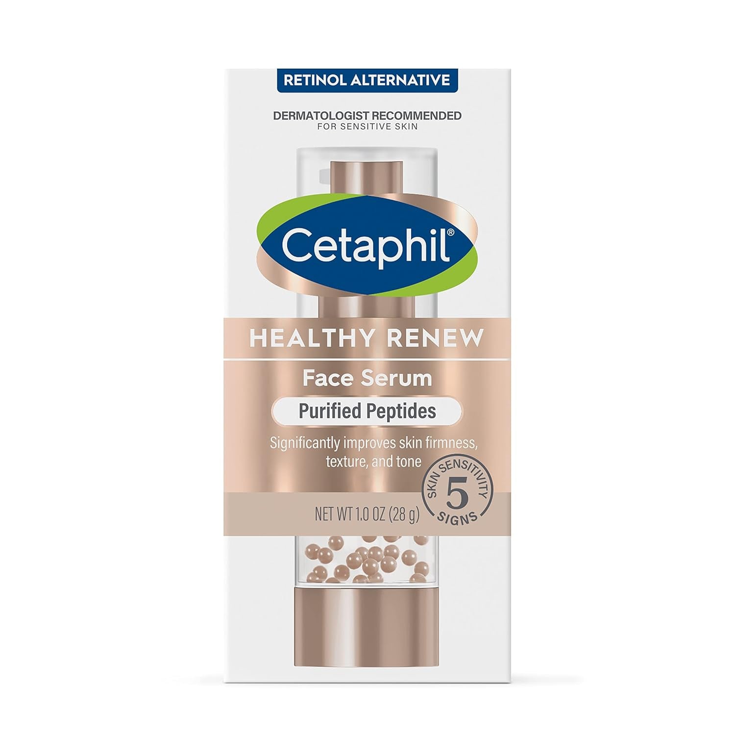 Cetaphil Healthy Renew Face Serum – 28g | Gentle Anti-Aging with Retinol Alternative & 24-Hour Hydration