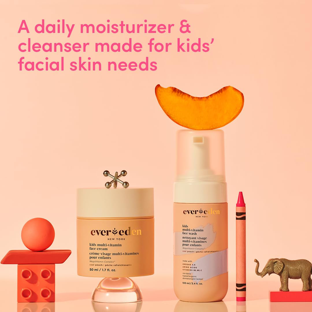 Evereden Kids Multi-Vitamin Face Cream (Cool Peach) – 50ml | Nourishing Daily Moisturiser for Delicate Skin