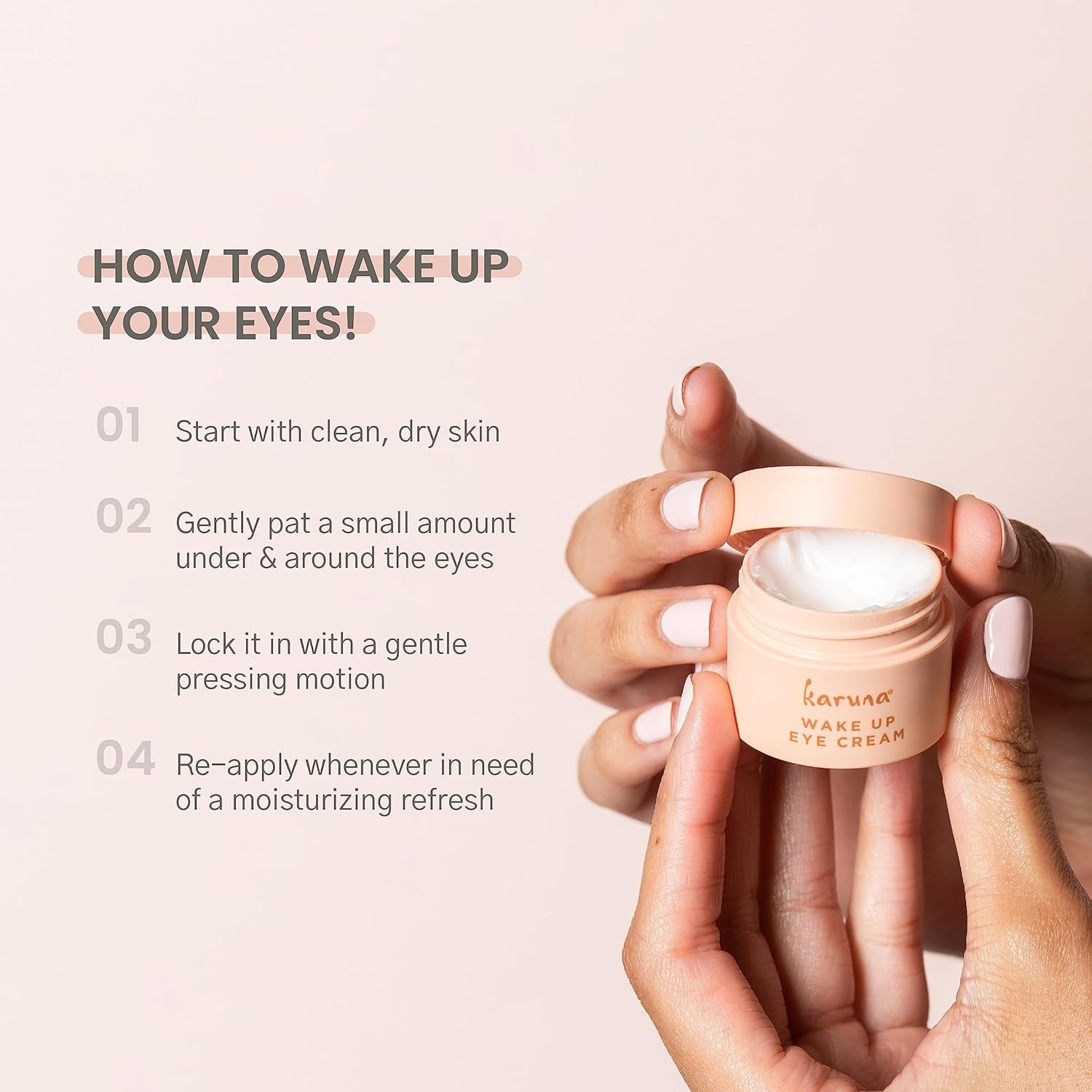 Karuna Wake Up Eye Cream – 15ml | Brightens, Firms & Reduces Puffiness for a Refreshed Look