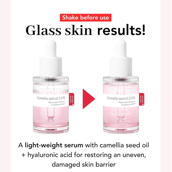 NOWATER Dual Glow Hyalu-Balance Serum 1.01 Fl Oz - 30ml – Hydration, Anti-Aging, & Skin Balance