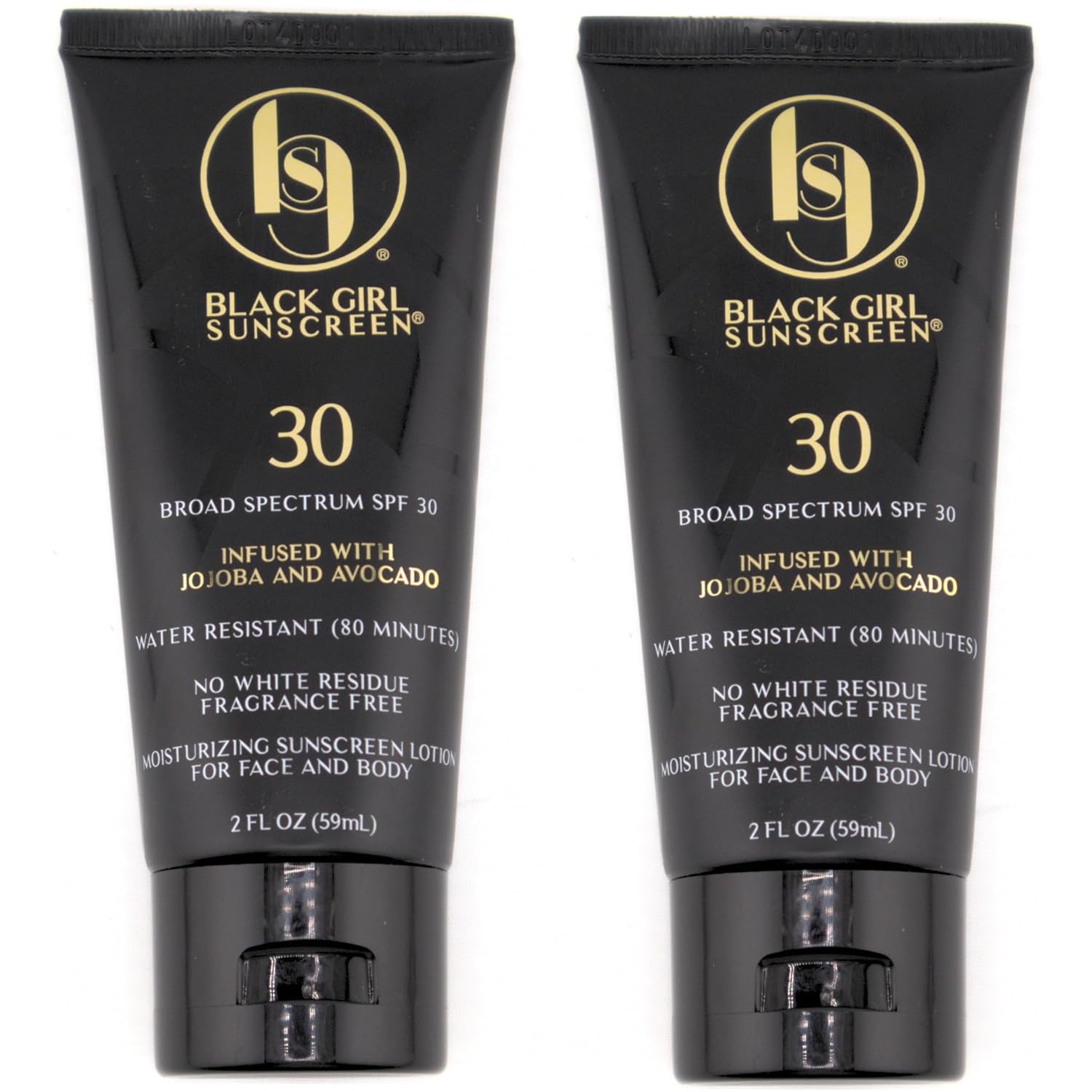 Black Girl Sunscreen Broad Spectrum SPF 30 – 59ml x 2 | No White Cast Sunscreen for Melanin-Rich Skin