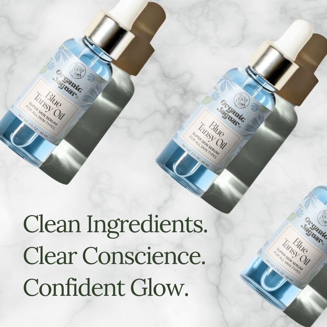 Blue Tansy Super Skin Face Serum, Night Moisturizer, Facial Oil with Jojoba Oil and Hydrating Ingredients to Support Healthy Aging and Help Reduce Wrinkles, All Skin Types, 2 Fl Oz