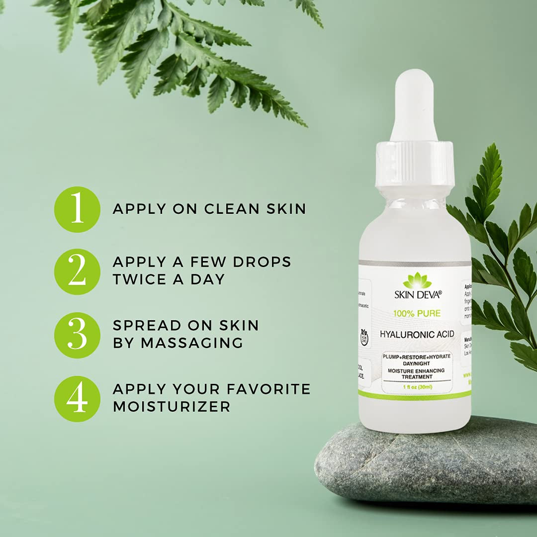 SKIN DEVA 100% Pure Hyaluronic Acid – 30ml | Deep Hydration & Skin Rejuvenation