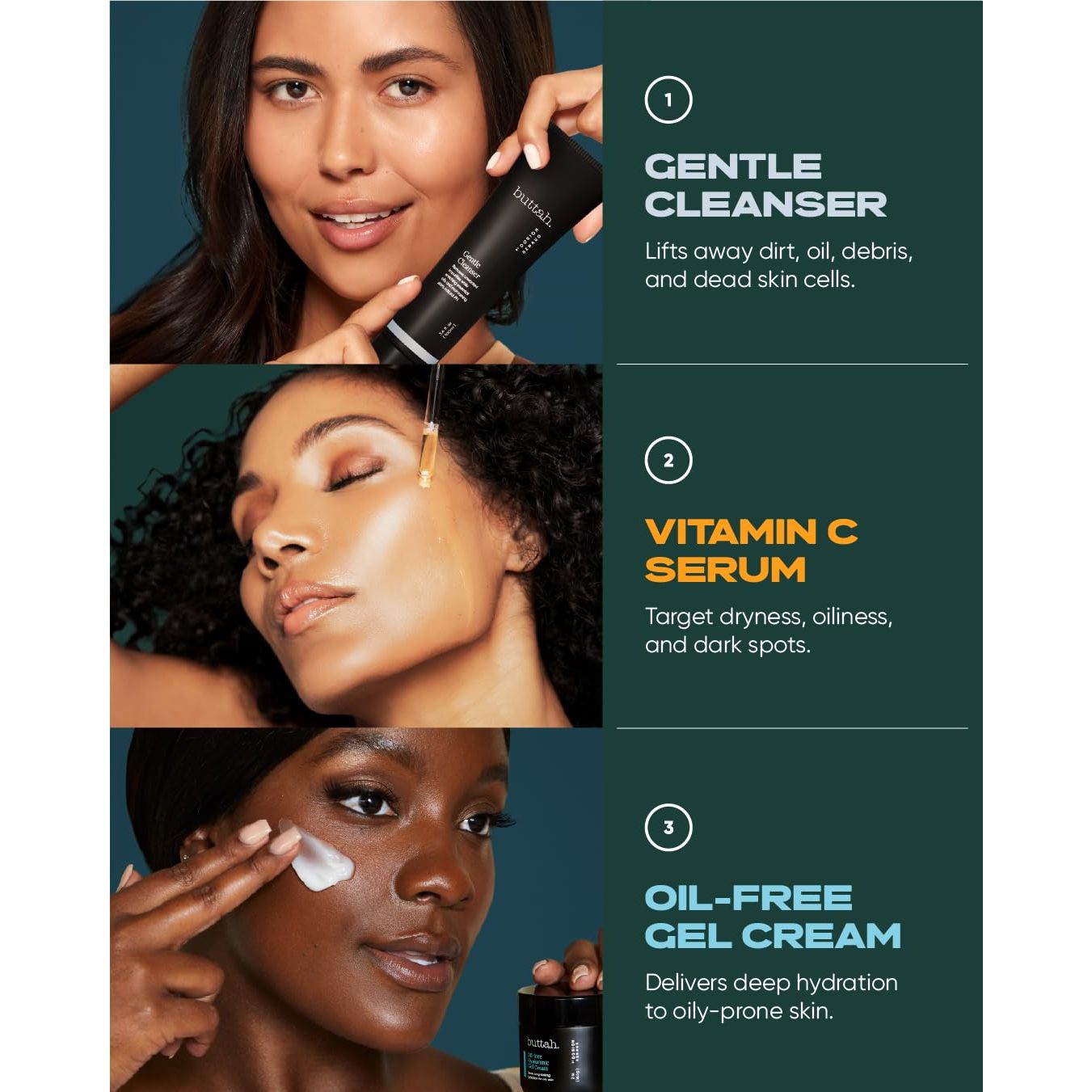 buttah. by Dorion Renaud Oil-Free Hyaluronic Skin Care Set | Hydration, Brightening & Barrier Support for Melanin-Rich Skin