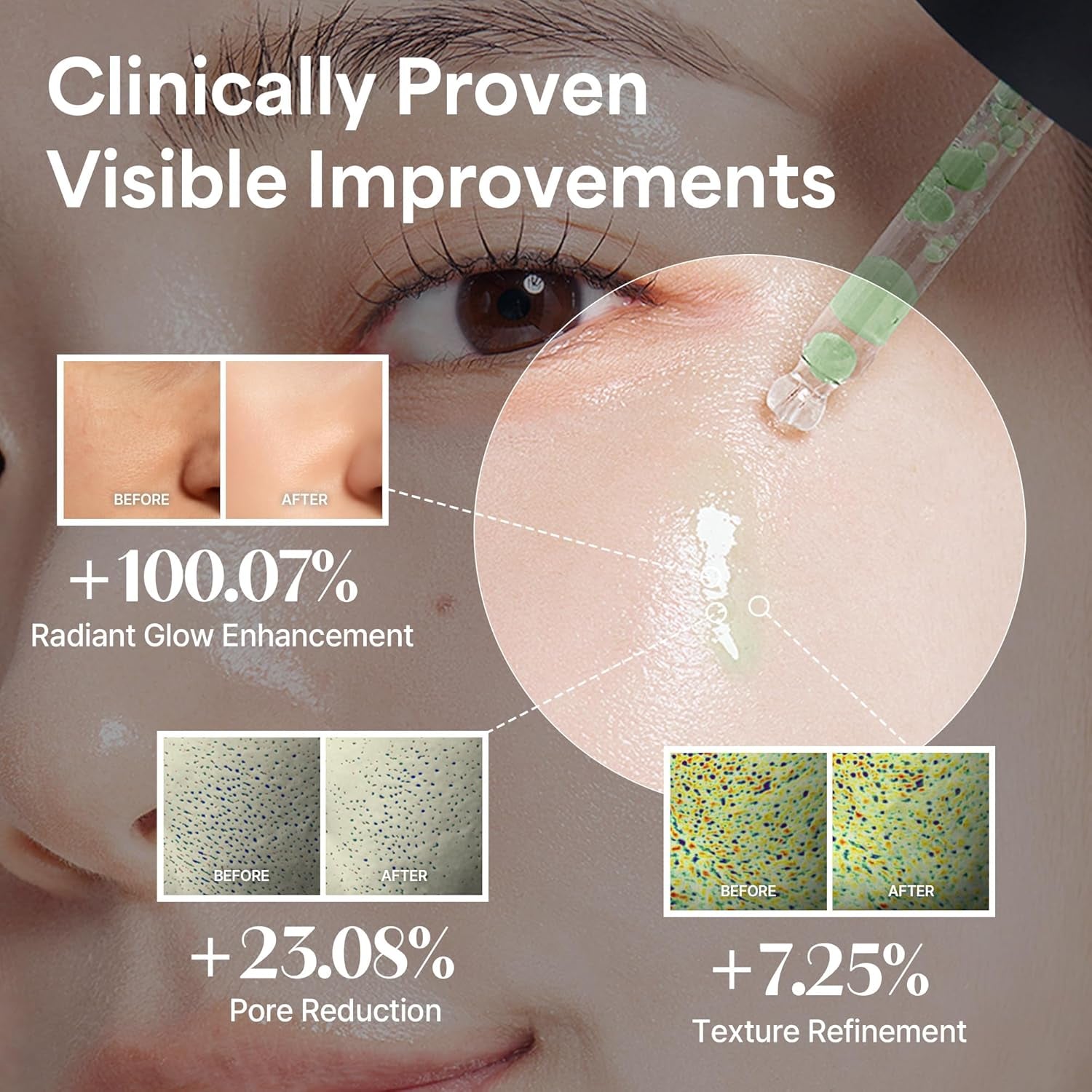 Exosome Glow Serum, Niacinamide & Collagen Face Serum for Glass Skin, Hydrating Pore Minimizer & Brightening, Korean Skincare, 1.01 Fl Oz