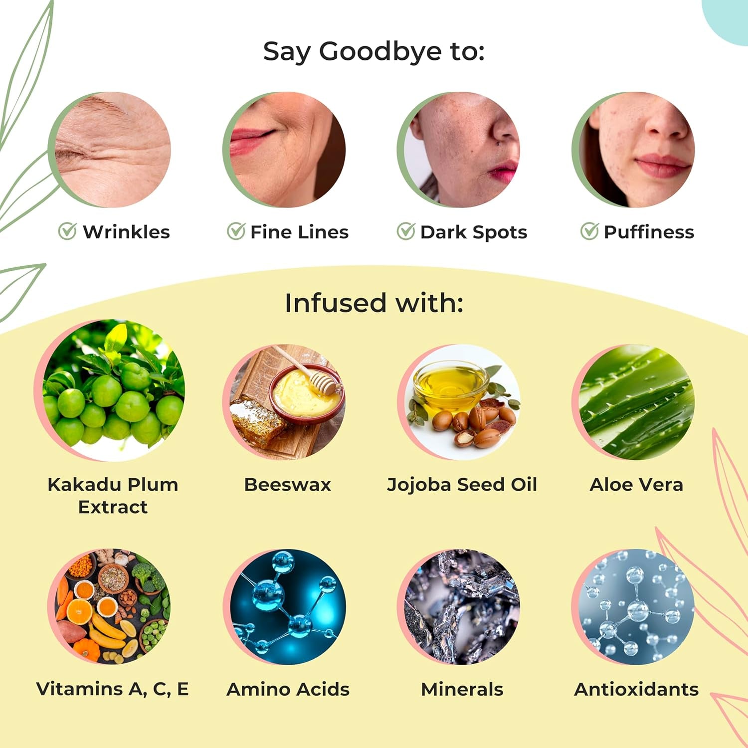 Jillaroo Natural Face Moisturizer for Men & Women with Kakadu Plum, Vitamin A, C, E, Minerals, & Antioxidants - 100G Face Moisturizer for Dry Skin by Y-Not Natural