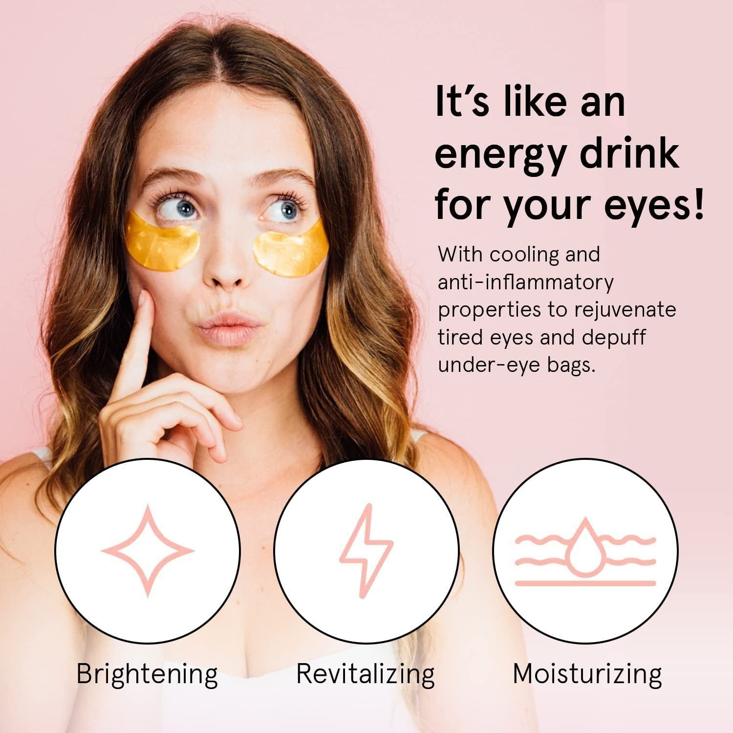 Under Eye Mask - Reduce Dark Circles, Puffy Eyes, Undereye Bags, Wrinkles - Gel under Eye Patches, Vegan Cruelty-Free Self Care by Grace and Stella (72 Pairs, Goldpinkblue)