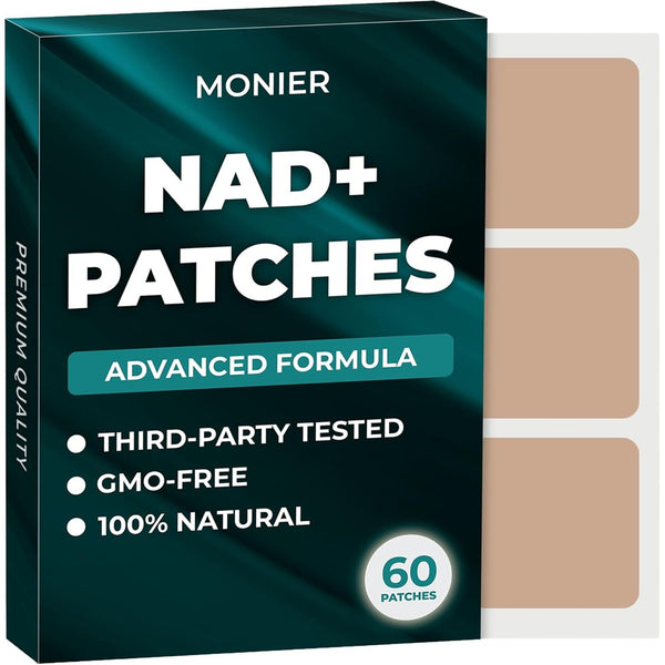 MONIER NAD+ Patches – 60 Patches | Easy-to-Use, Natural Energy & Cellular Support