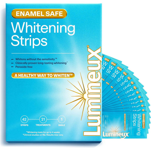 Lumineux Whitening Strips – 42 Strips, 21 Treatments | Enamel-Safe, Sensitivity-Free Teeth Whitening