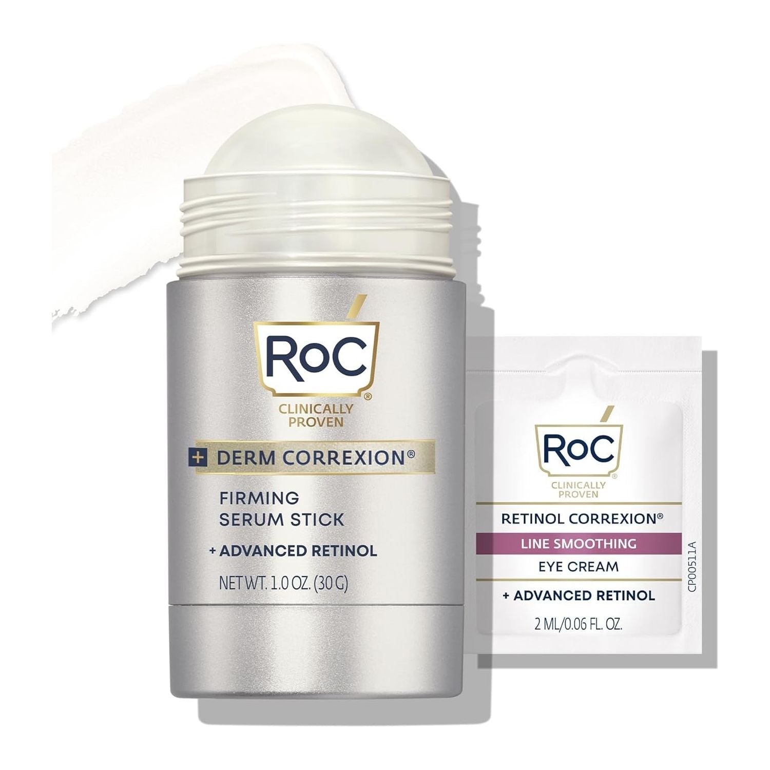 RoC + Derm Correxion Firming Serum Stick + Advanced Retinol – 30g | Lift, Tighten & Firm Skin on Face, Neck & Hands