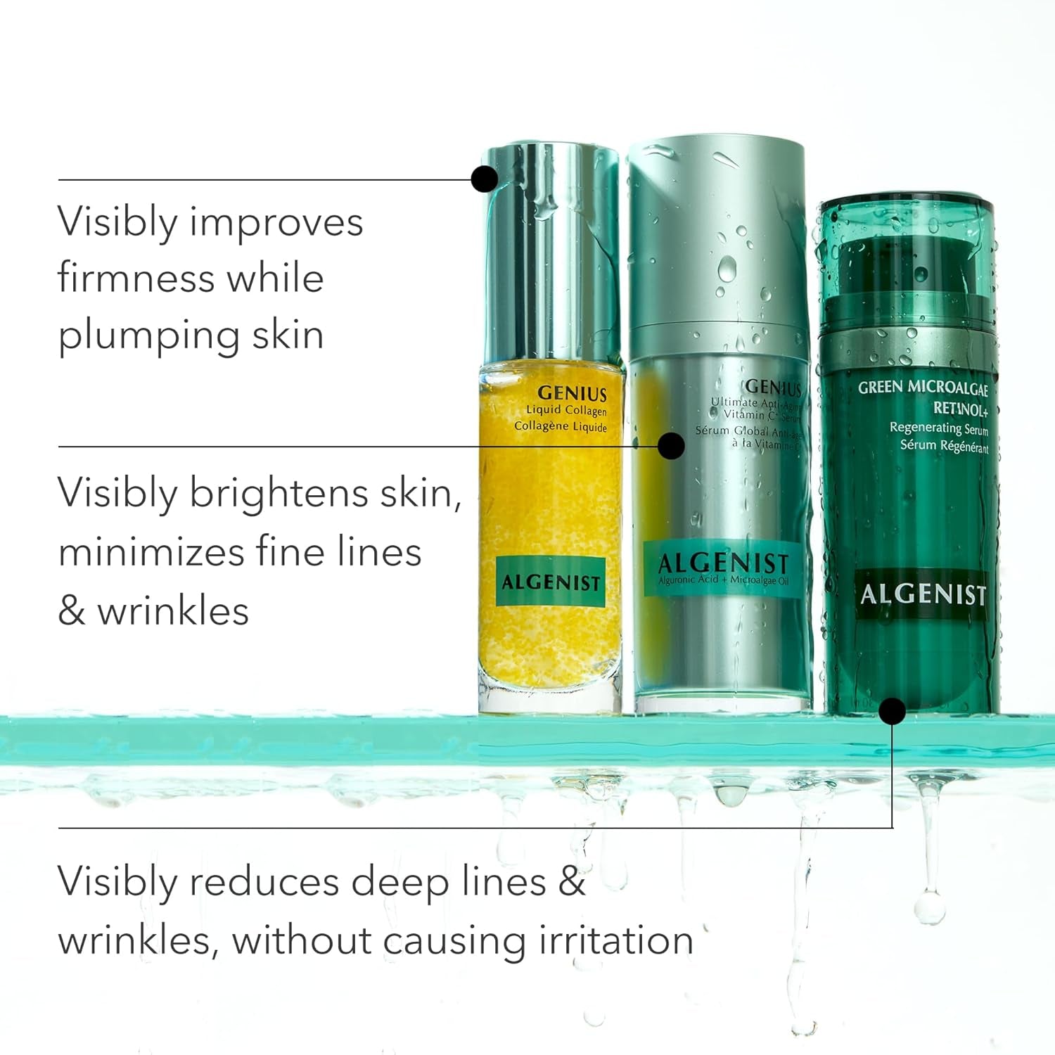 Algenist Green Microalgae Retinol+ Regenerating Serum – 30ml | Gentle Plant-Based Retinol for Smoother, Brighter Skin