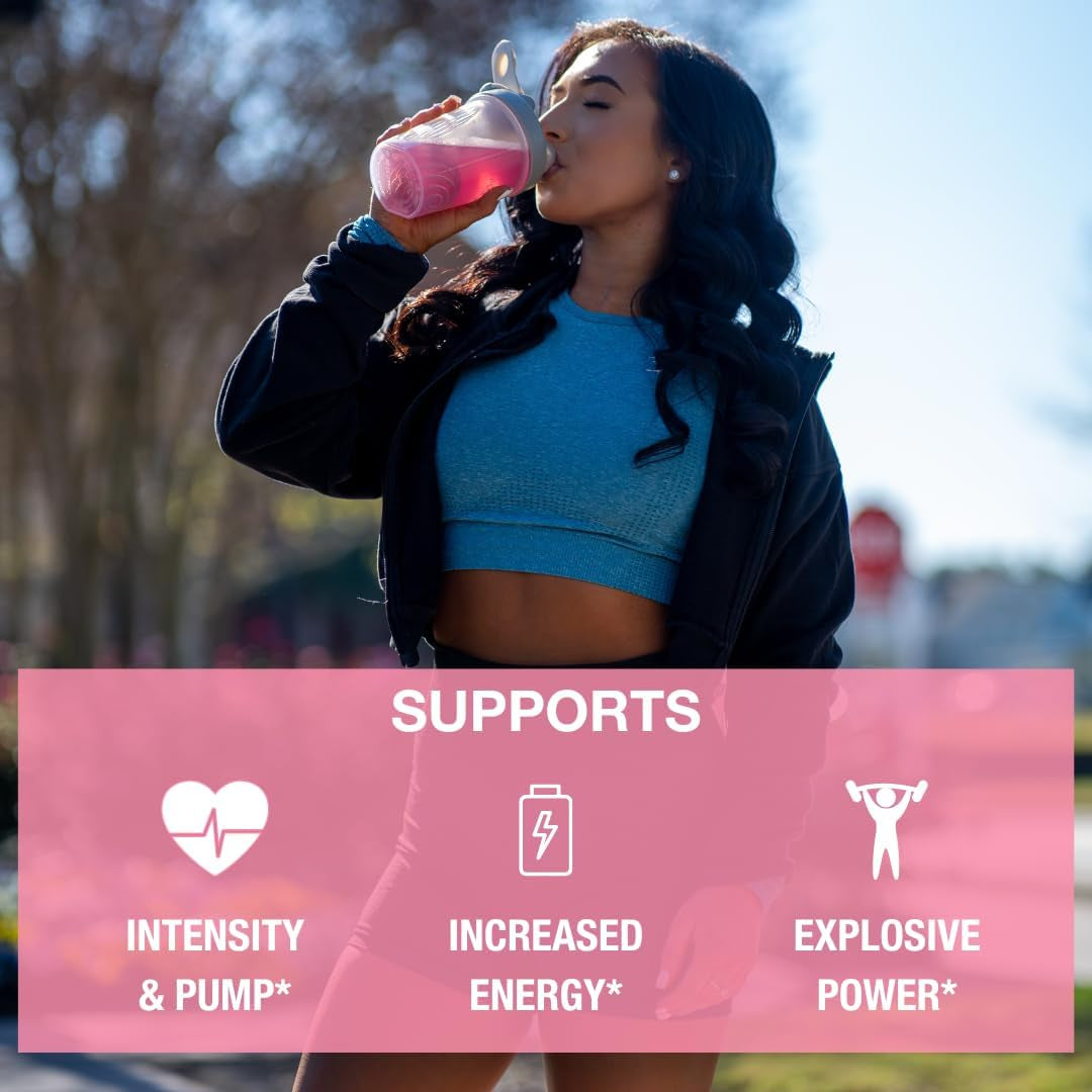 Honey Badger Clean Pre-Workout (Pink Lemonade Flavor) – 183g | Natural Energy, Focus & Endurance with Zero Crash