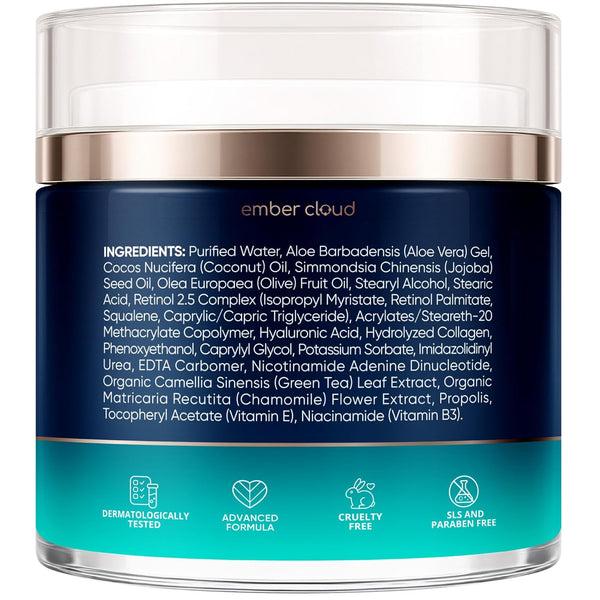Ember Cloud Collagen Retinol & NAD+ Day & Night Cream – 50ml | Advanced Anti-Aging Hydration & Firmness