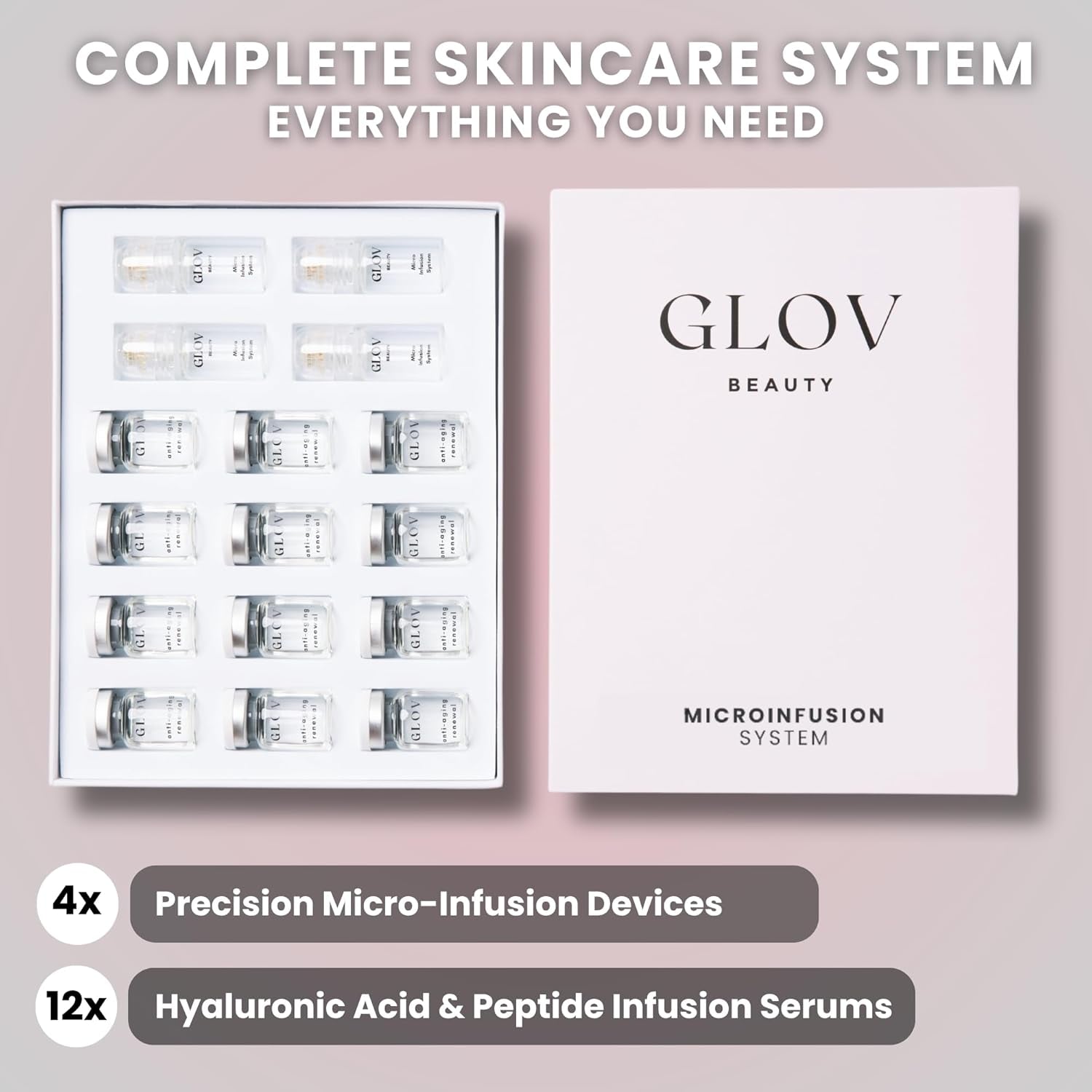 Glov Beauty Micro Infusion System - 4X Infusion Application, 12X Serums