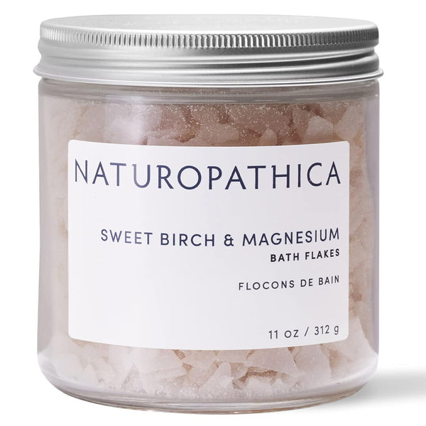 Naturopathica Sweet Birch & Magnesium Bath Flakes – 312g | Relaxing Muscle Relief & Stress Support