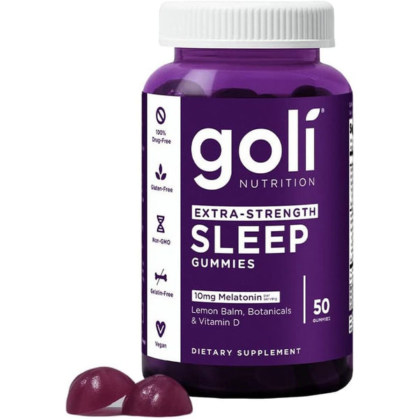 Nutritional Supplement, Extra Strength Sleep Gummy 10Mg Melatonin - 1 Pack 50 Count - Gluten-Free, Vegan, Non-Gmo, and Gelatin-Free