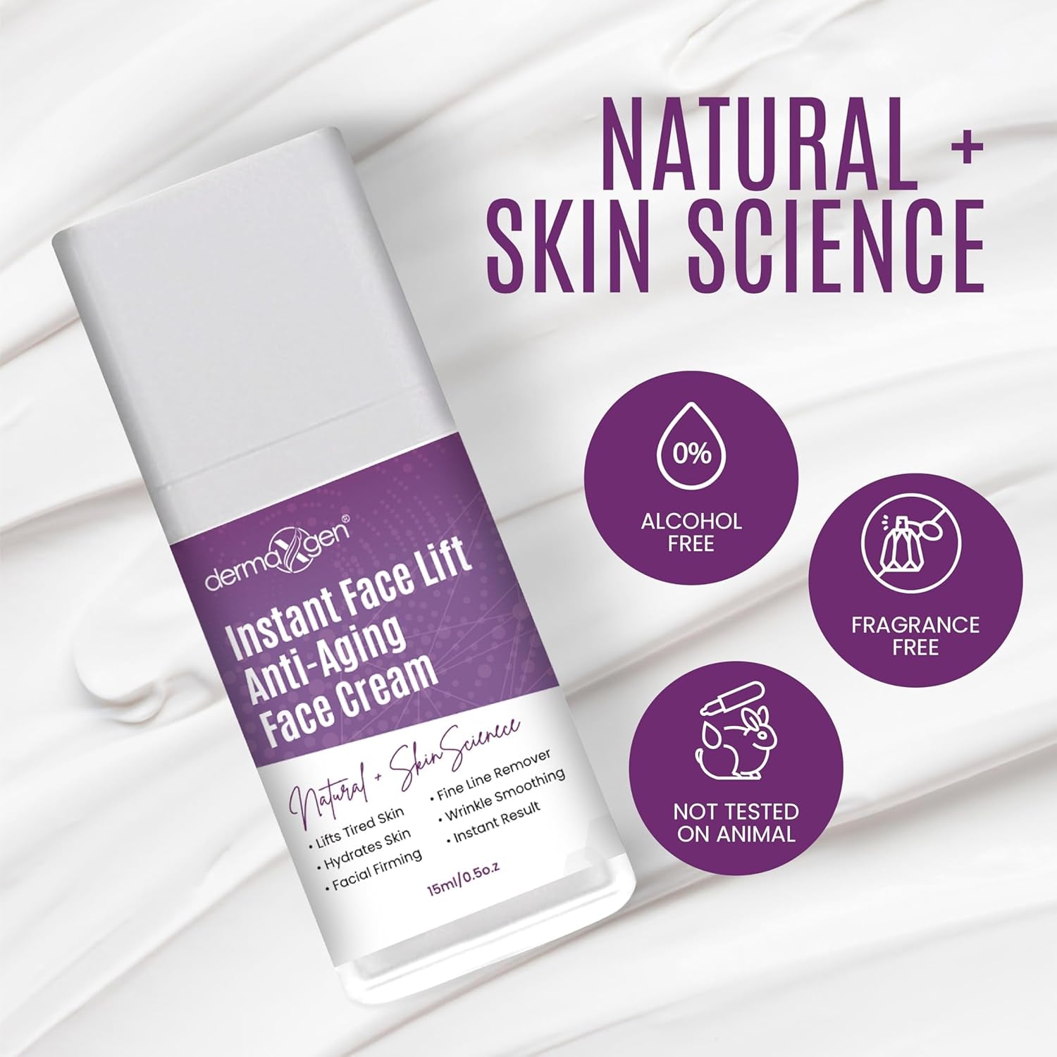 DERMAXGEN Instant Face Lift Anti-Aging Face Cream – 15ml | Instant Tightening & Wrinkle Smoothing