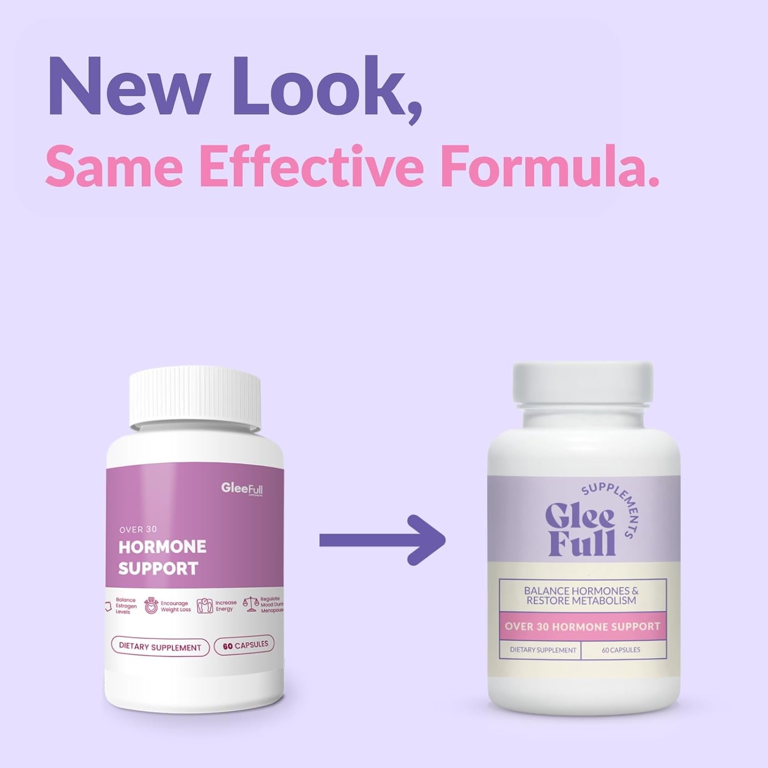 GleeFull Over 30 Hormone Support – 60 Capsules | Natural Menopause & Hormonal Balance Support with Maca Root & Ashwagandha