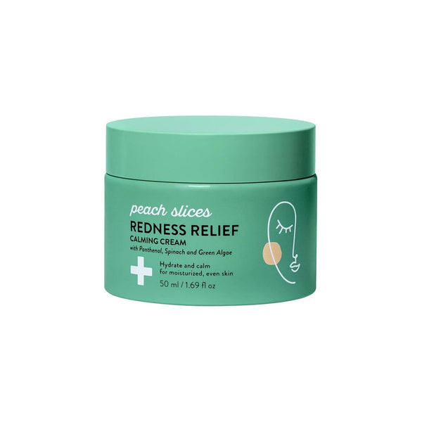 Peach Slices Redness Relief Calming Cream – 50ml | Hydrating Moisturiser with Green Algae, Panthenol & Spinach for Redness-Prone Skin