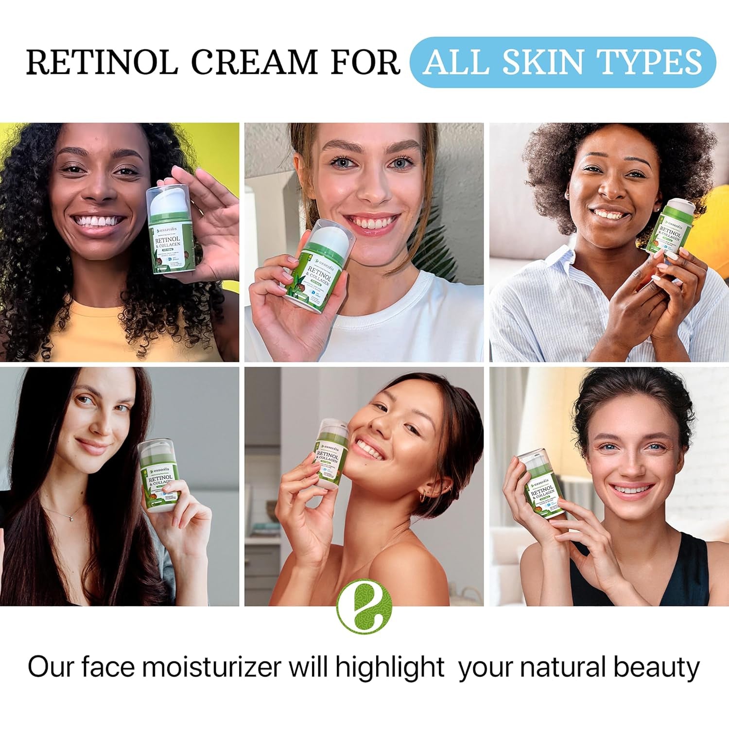 ESSENLIS Retinol & Collagen Anti-Aging Moisturizing Face Cream – 50ml | Firming, Wrinkle Repair & Deep Hydration