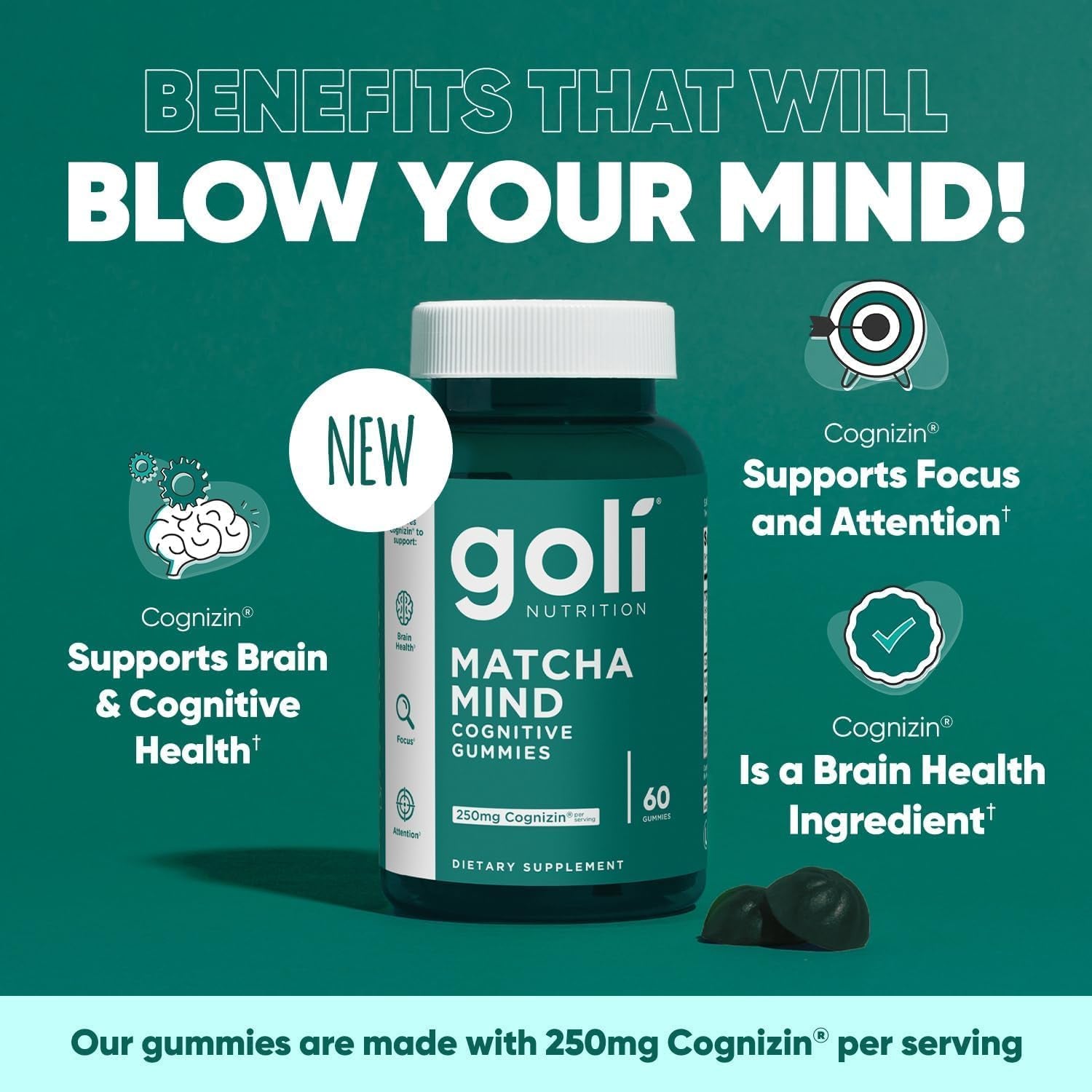 Goli Dreamy Sleep Gummies – 60 Gummies | Restful Sleep Support with Melatonin, Magnesium & Lemon Balm