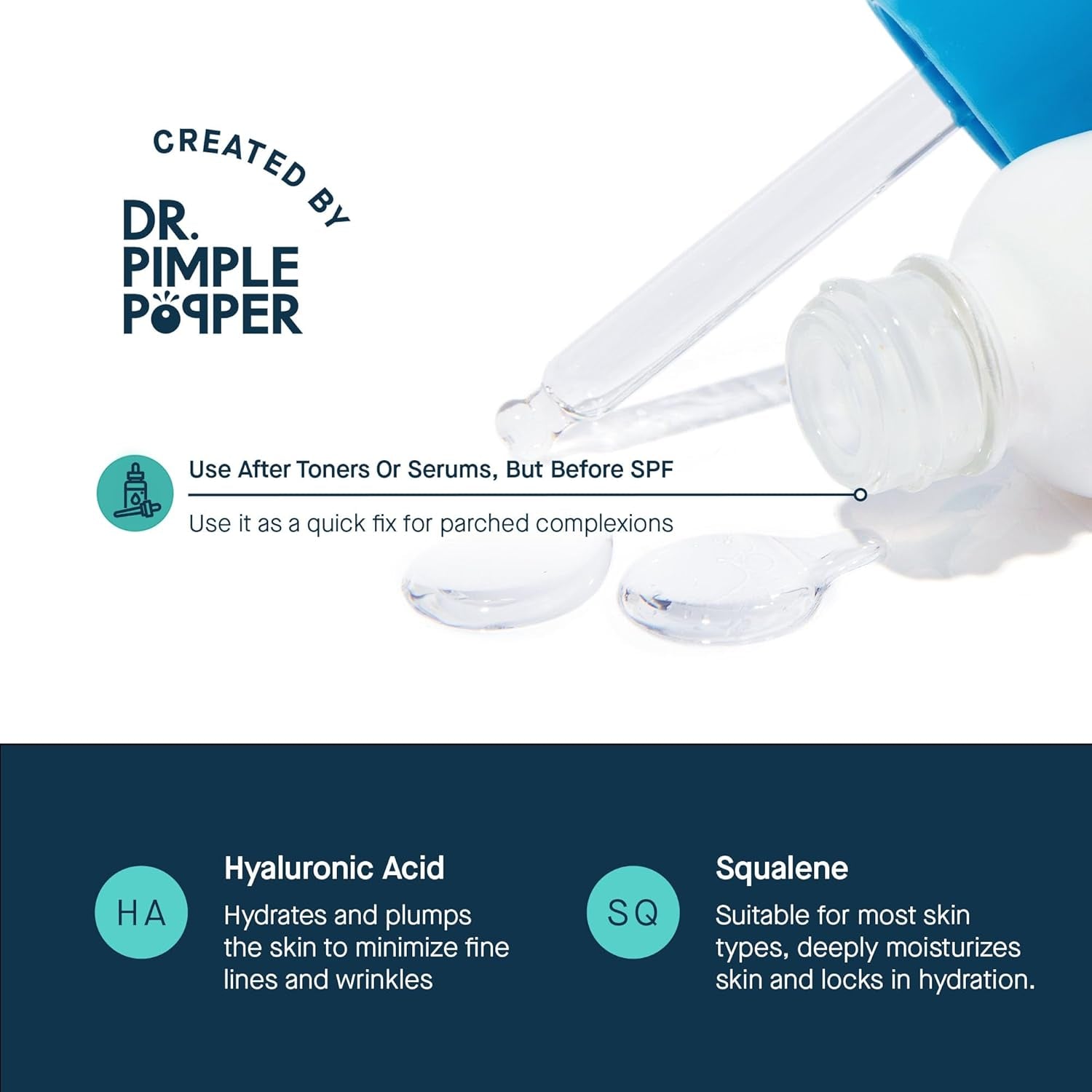SLMD by Dr. Pimple Popper Hyaluronic Acid Serum – 30ml | Lightweight, Deep Hydration for Smooth, Dewy Skin