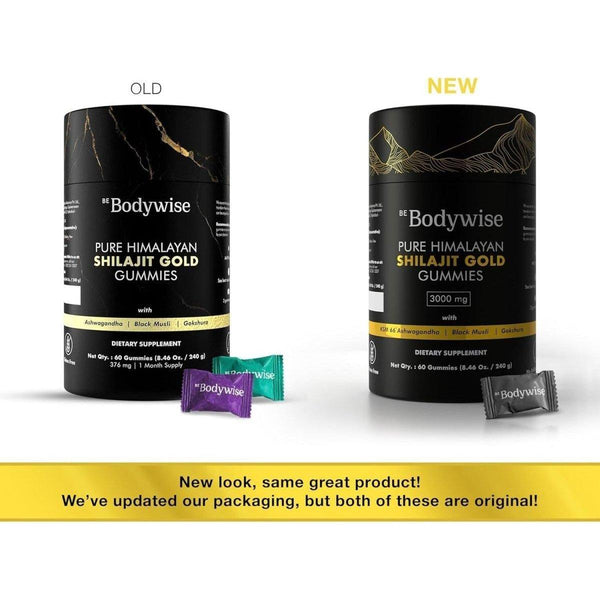 Be Bodywise Pure Himalayan Shilajit Gummies Gold Ashwagandha, Gokshura - 60 Count - Glam Global UKBe Bodywise