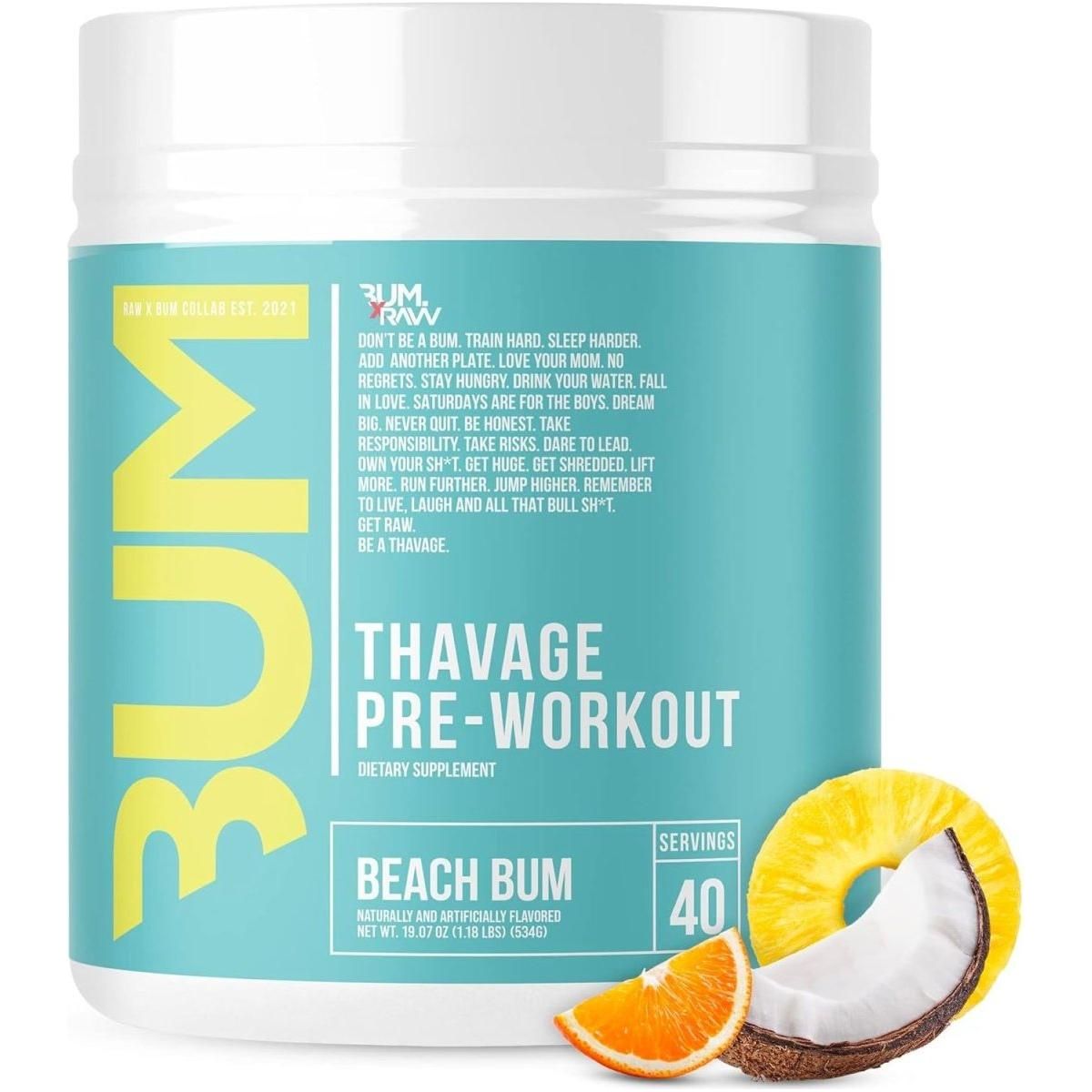 Beach Bum Thavage Preworkout Powder - 40 Servings - Glam Global UK