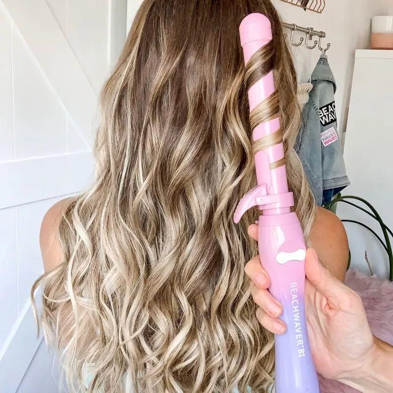 Beachwaver B1 Rotating Curling Iron - Pink Sunset - Glam Global UK