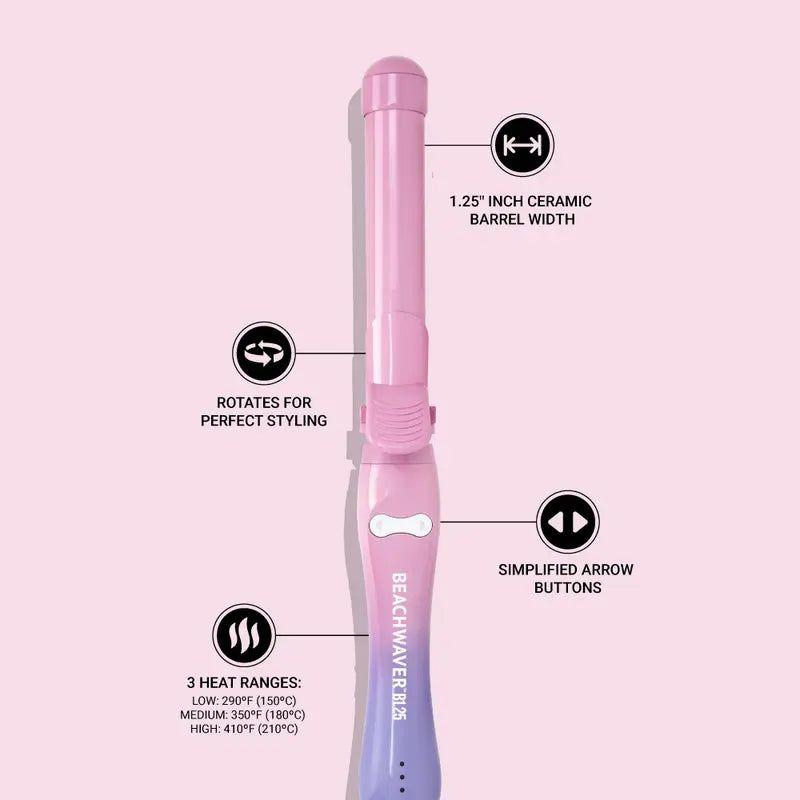 Beachwaver Neon B1 + Pink Sunset B1.25 BOGO - Glam Global UK