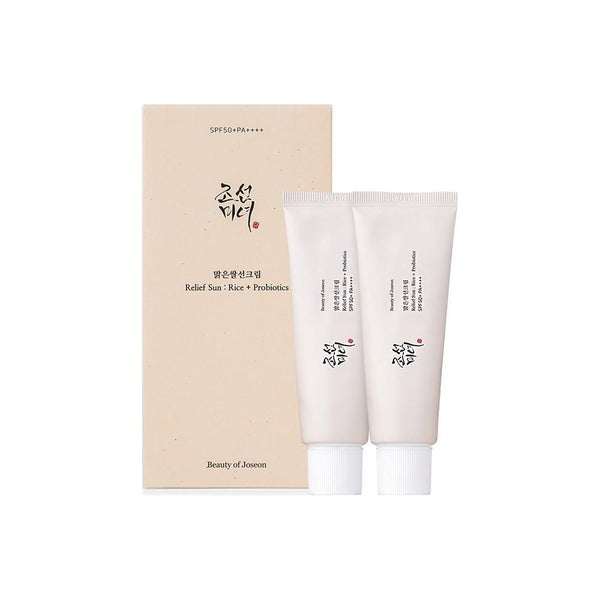 [Beauty of Joseon] Relief Sun: Rice + Probiotics SPF50+ PA++++ (Double Pack - 50ml (2 Pack) - Glam Global UKBeauty of Joseon