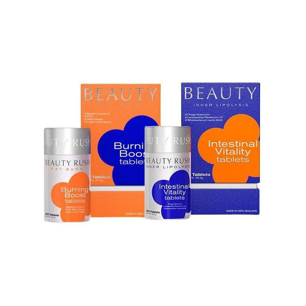 BEAUTY RUSH Burning Boost Tablets & BeautyRush Intestinal Vitality Tablets - Glam Global UKBeauty Rush