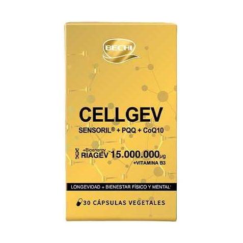 BECHI Cellgev Sensoril 4th Generation Nicotinamide Small Gold Box 30 Capsules - Glam Global UK