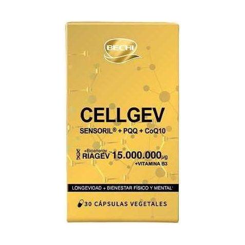 BECHI Cellgev Sensoril 4th Generation Nicotinamide Small Gold Box 30 Capsules - Glam Global UKBECHI Beauty
