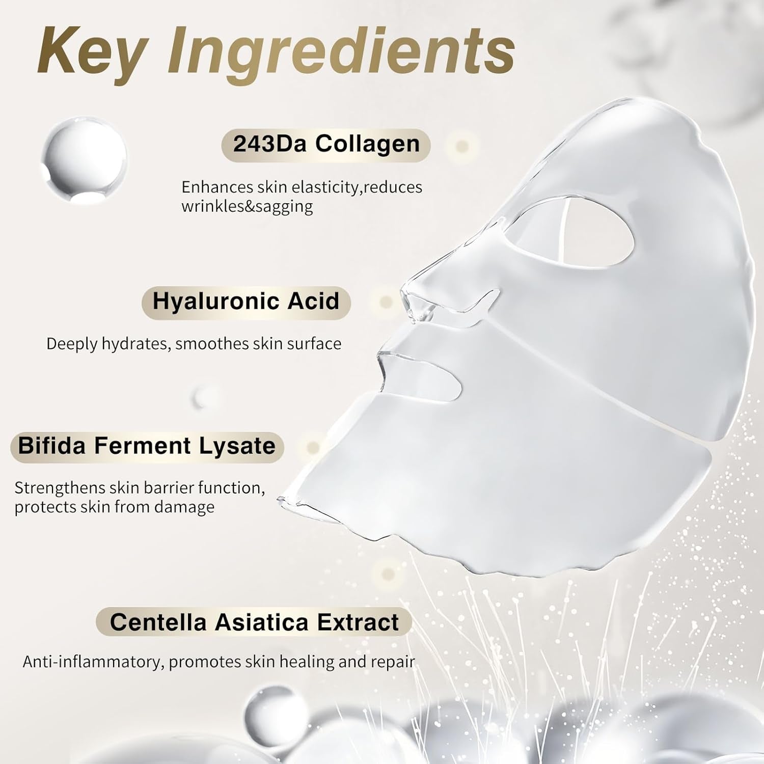 ISTON Bio-Collagen Anti-Wrinkle Gel Mask – 24g x 6 Sheets | Deep Hydration, Firming & Wrinkle Reduction