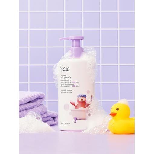 belif Happy Bo Total Gel Wash - 350ml | Gentle Gel - to - Foam Cleanser for Newborns - Glam Global UKbelif