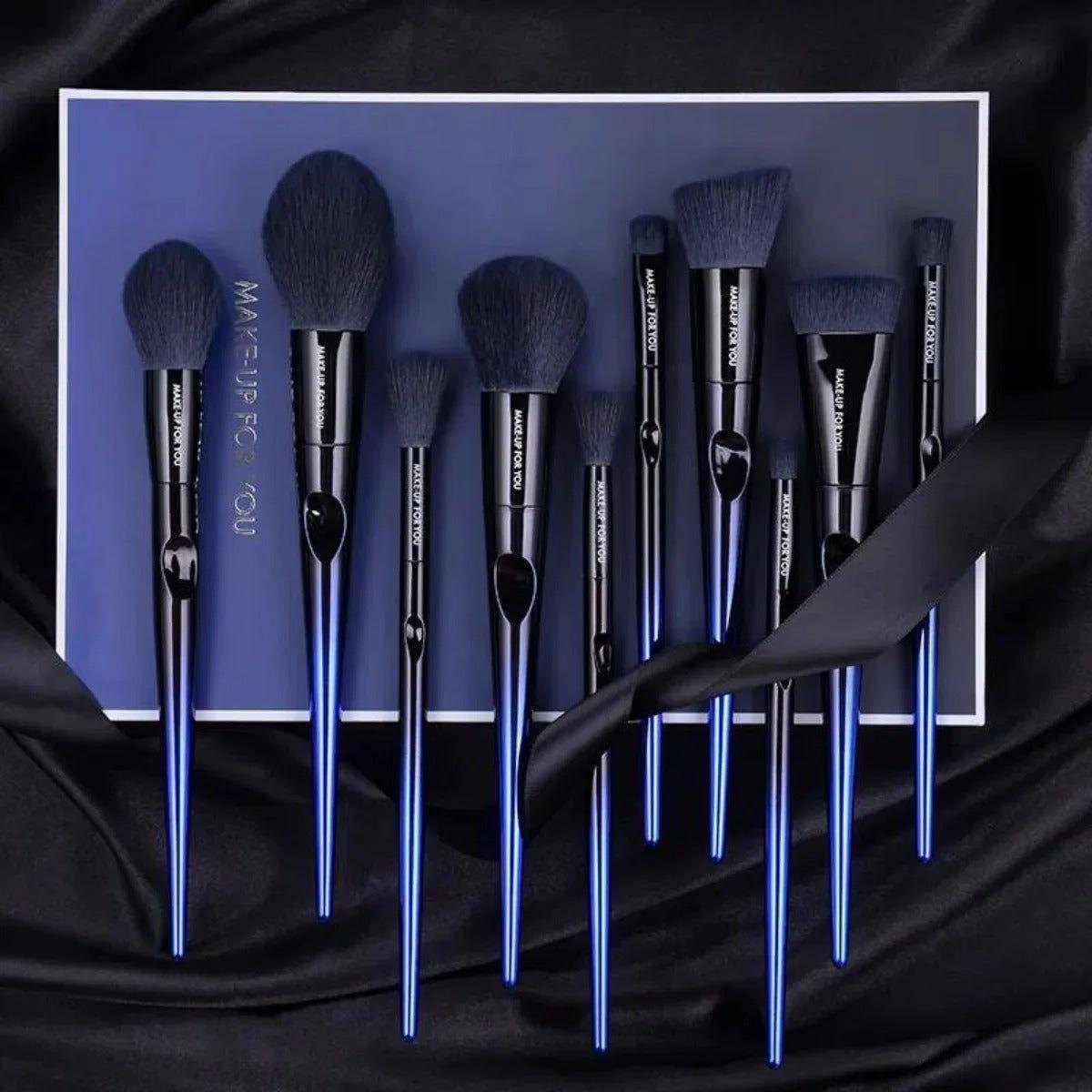 Belle & Rose™ Eternal Blue Brush Set Collection - Glam Global UK