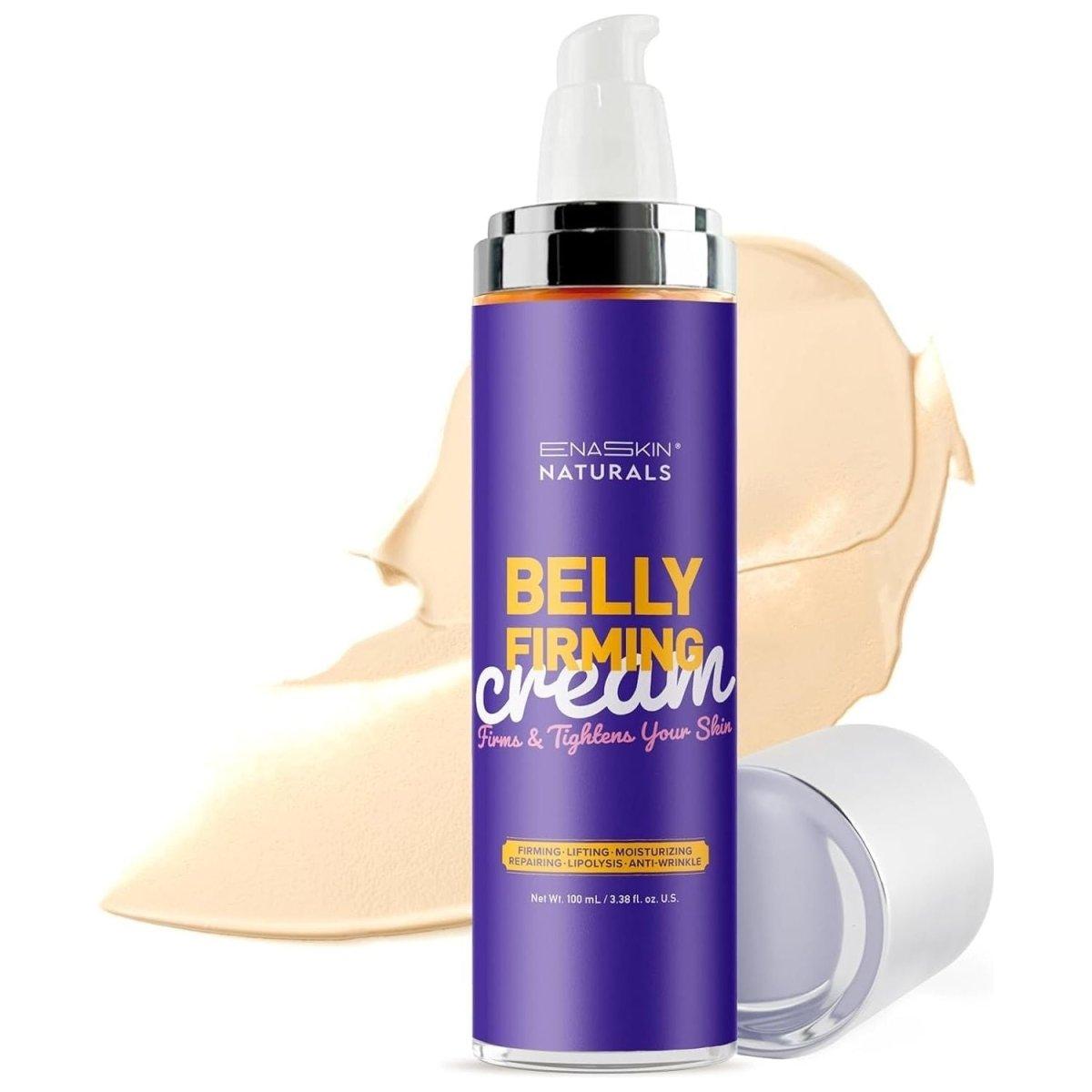 Belly Firming Cream for Tightening and Cellulite: B Flat Skin Firming Cream for Stomach & Thighs & Butt - Moisturizing Lifting Body Lotion for Women - 100ML - Glam Global UK