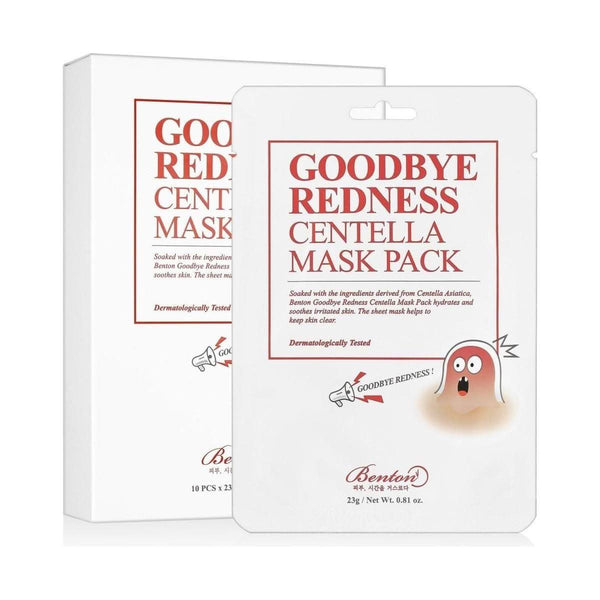 Benton Goodbye Redness Centella Sheet Mask 23g X 10ea - Glam Global UKBenton