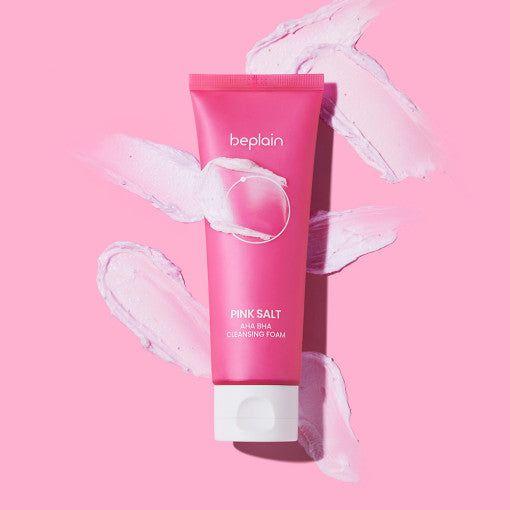 beplain Pink Salt AHA BHA Cleansing Foam 120ml - Glam Global UK