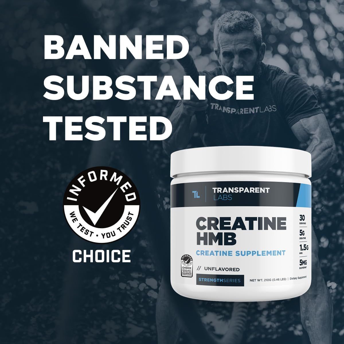 Transparent Labs Creatine HMB Supplement 0.46 lbs 210 g