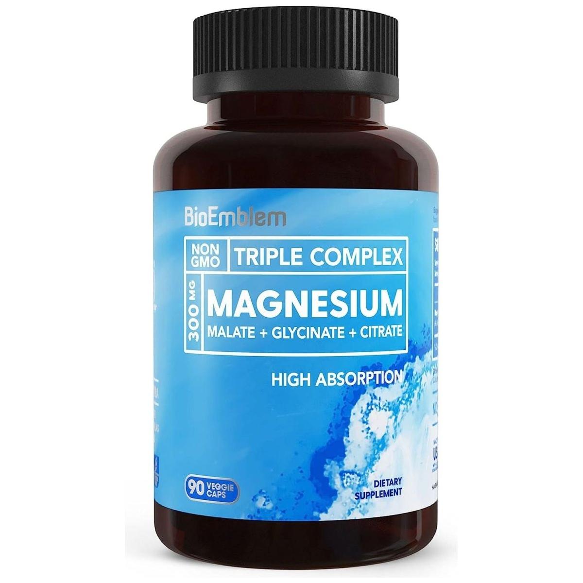 BioEmblem Triple Magnesium Complex 300 mg - 90 Capsules - Glam Global UKBioEmblem