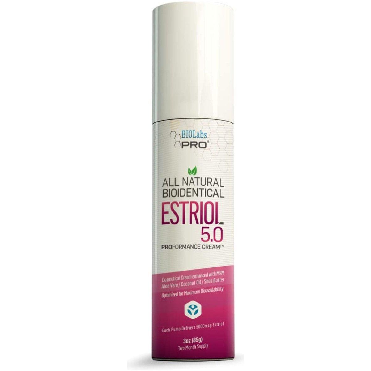 BIOLABS PRO Estriol 5.0 Performance Cream - 90ml (2 Month Supply) - Glam Global UK