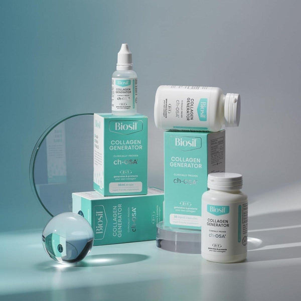 Biosil Collagen Generator - 120 Capsules - with Patented Ch - Osa Complex - 120 Servings - Glam Global UKBiosil