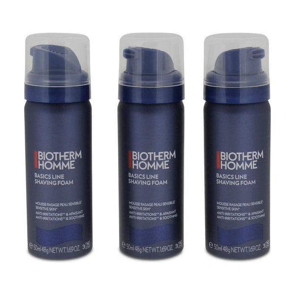 Biotherm Homme Shaving Foam Close Shave Power Trio Set 3 x 50ml - Glam Global UKBiotherm