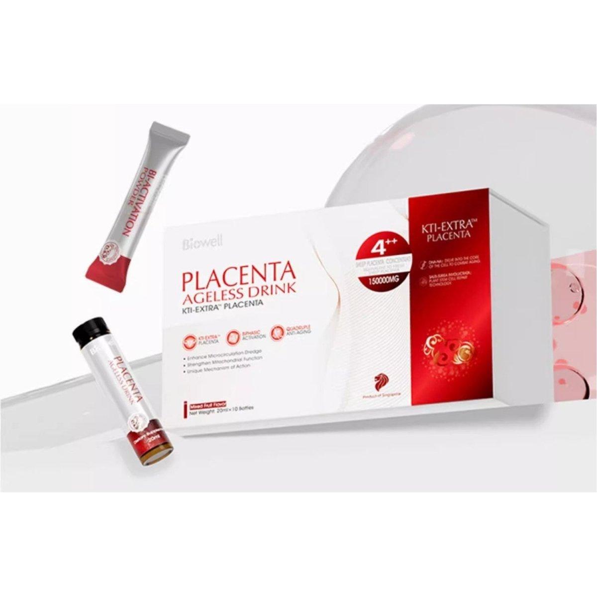 BIOWELL PLACENTA AGELESS DRINK KTI - EXTRA PLACENTA - Glam Global UK