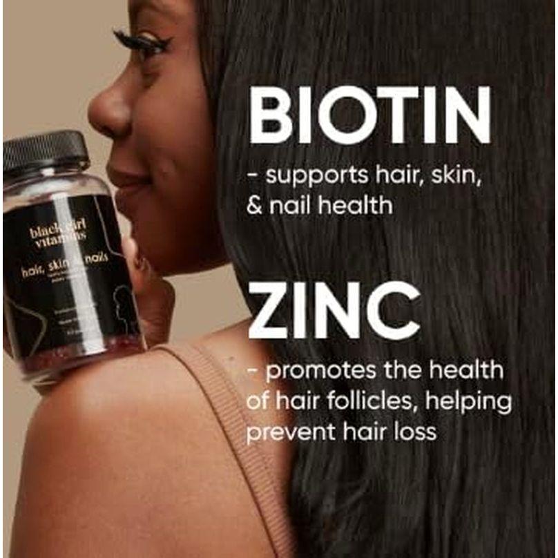 Black Girl Vitamins Hair, Skin, and Nails Gummies - 60 Gummies - Glam Global UK